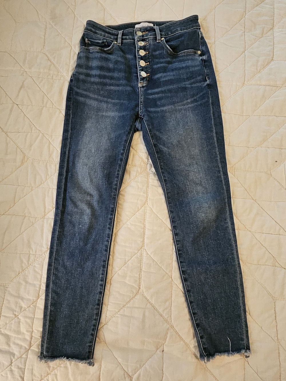 LOFT 5 Button Skinny Jeans- Size 26P